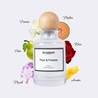 English Pear Freesia inspired perfume by Scentore – long lasting fresh fruity floral women’s fragrance bottle