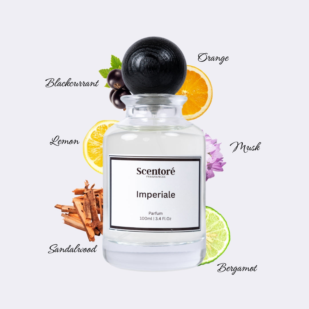 Imperial Millesime inspired perfume by Scentore – long lasting fresh marine unisex fragrance bottle