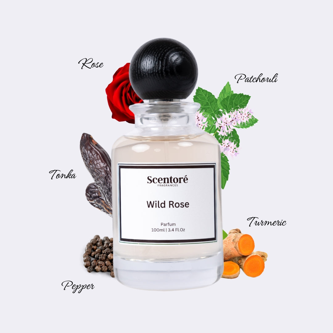 Rose Prick inspired perfume by Scentore – long lasting floral spicy unisex fragrance bottle