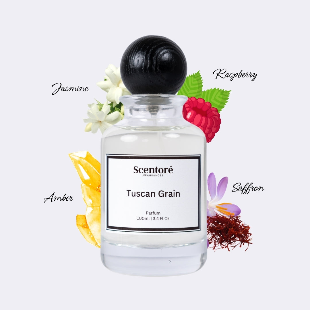 Tuscan Leather inspired perfume by Scentore – long lasting leather unisex fragrance bottle